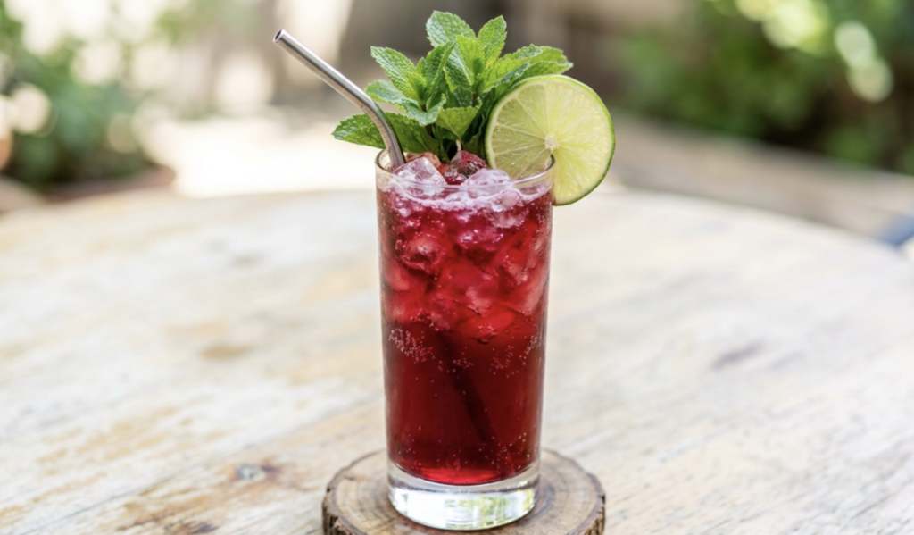How to Make a Hibiscus Ginger No-jito