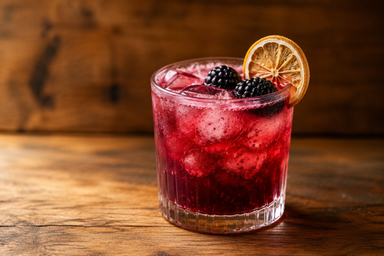 Crimson Hibiscus Fizz Mocktail